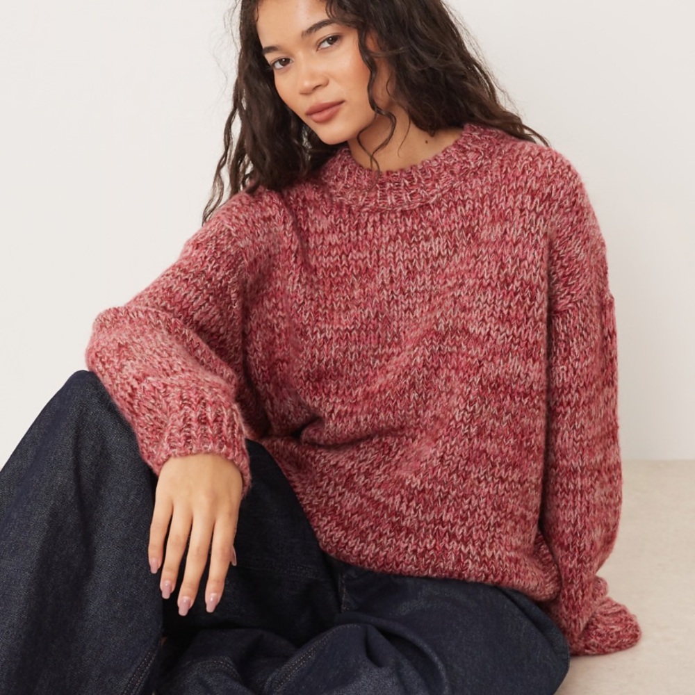 NWT! Asos oversized crew neck marbled sweater